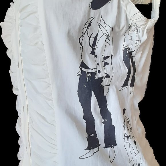 Three Doors Down Unique White Top - Picture 3 of 9